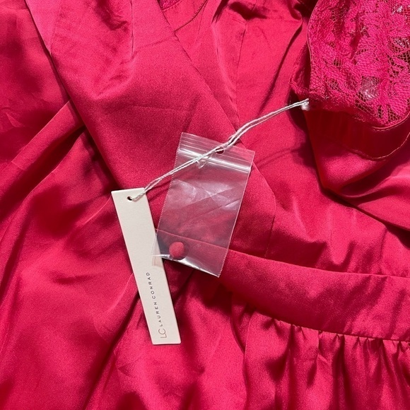 Dresses 3 for $50 
NWT Red Lace Yoke Lauren Conrad Lined Dress, Size 4 - Picture 4 of 5